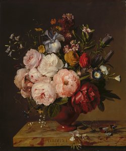 A Vase of Flowers on a Ledge, 1817